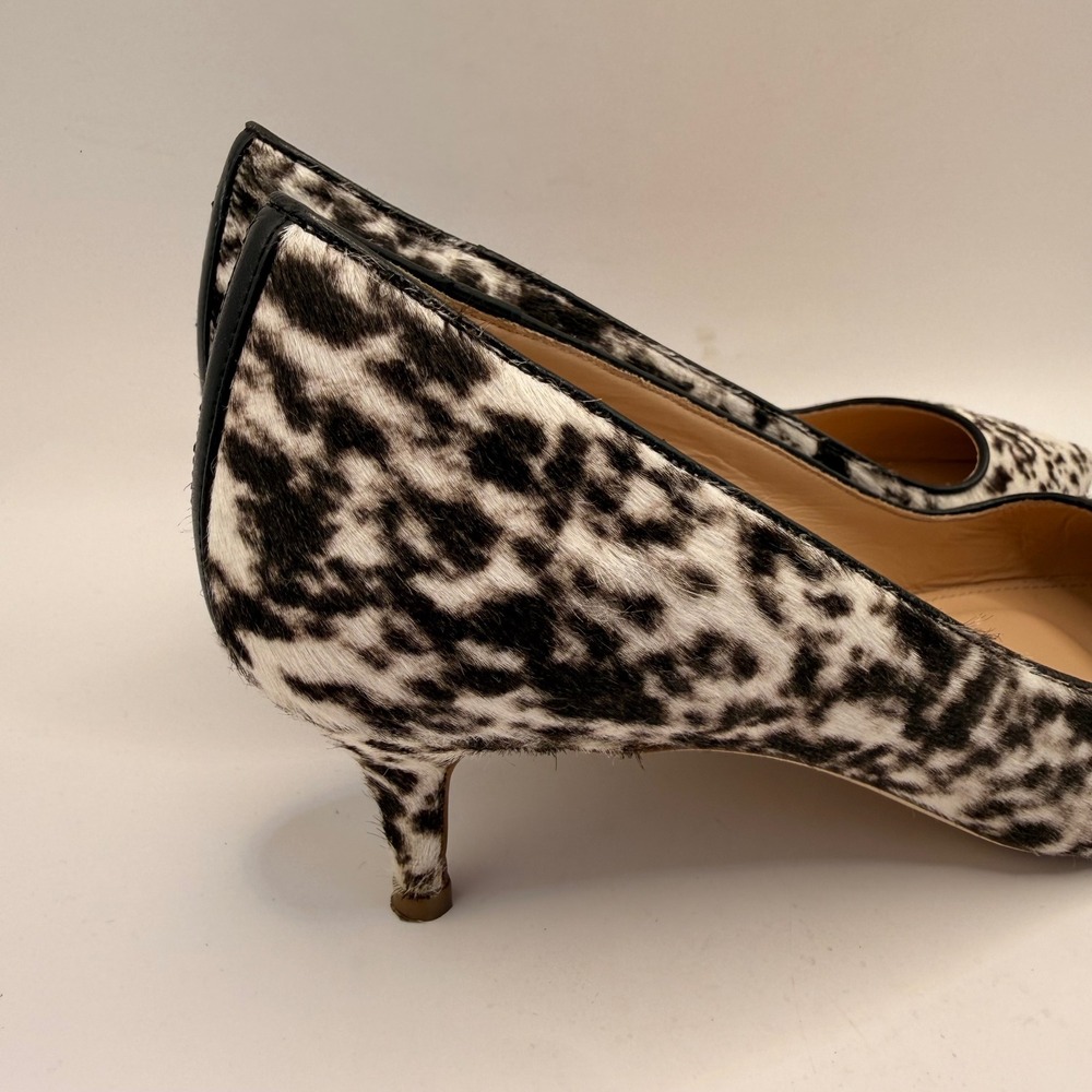 J.Crew Collection Made in Italy Calf Hair Animal Print Kitten Heel Pumps Size 7 - Picture 4 of 9